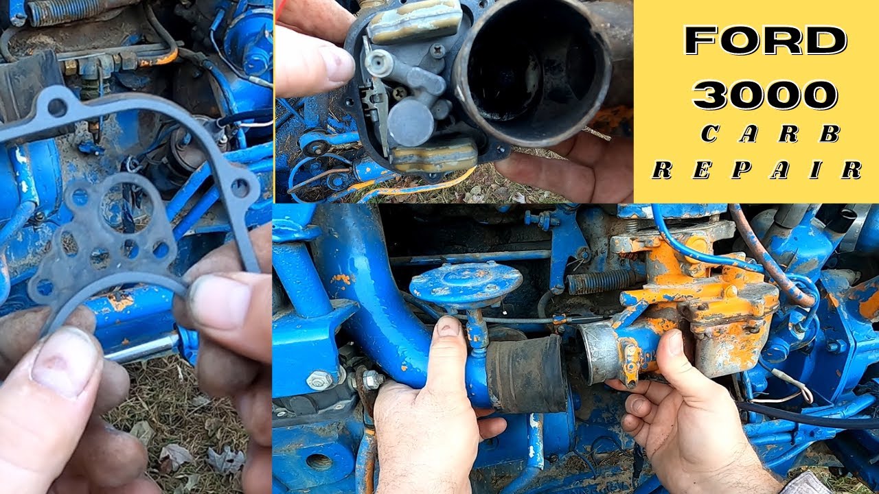Ford 3000 Farm Tractor Carburetor Float Bowl Gasket Install/ Repair