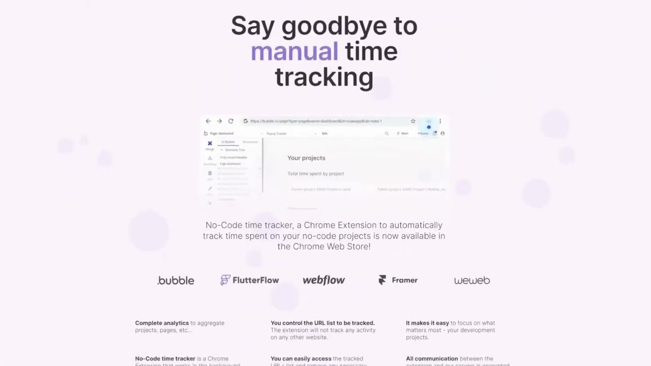 Cluee.app - automatic time tracking for no-code projects