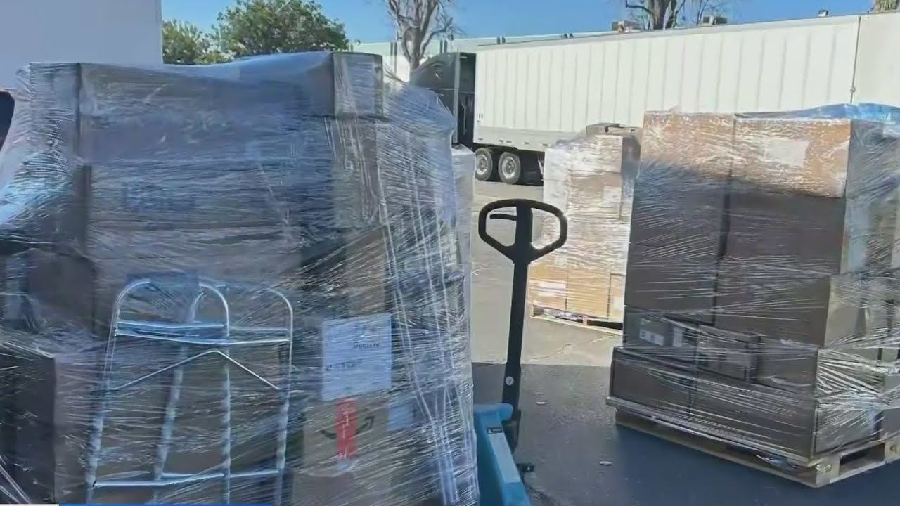 Tons of humanitarian aid for Cuba departs from Miami International Airport Friday morning