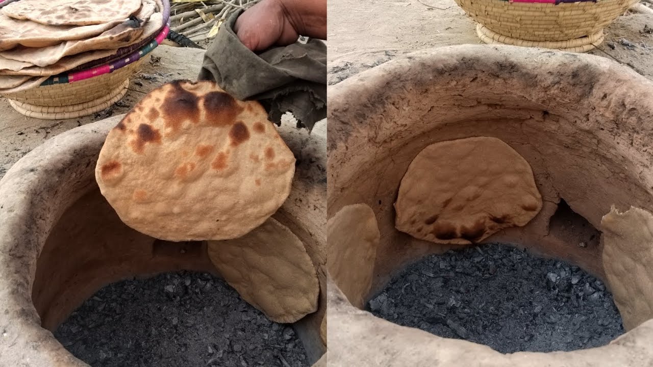  Lal roti Making Tandoori Naan Village Style Village 