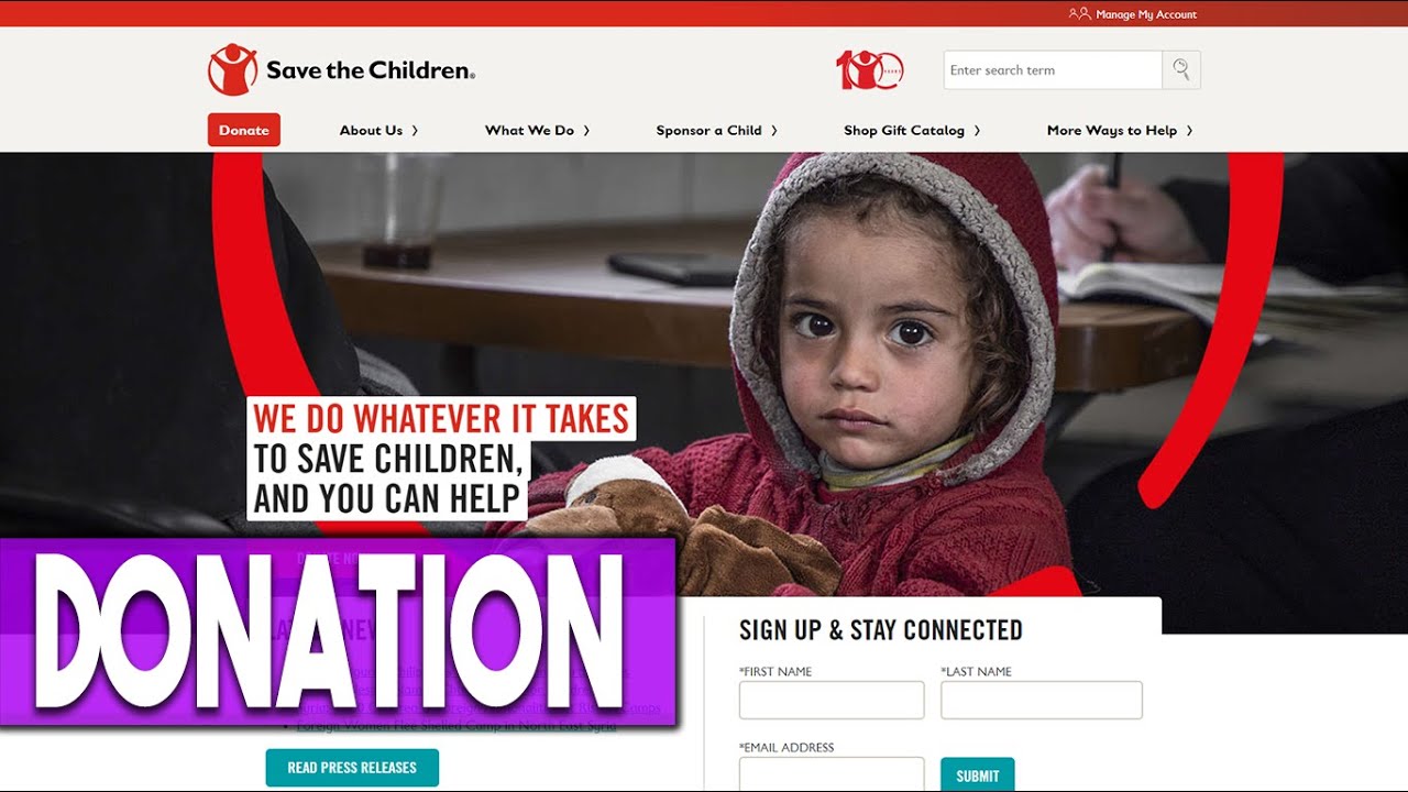 Donation - Save the Children Fund 11-1-2019