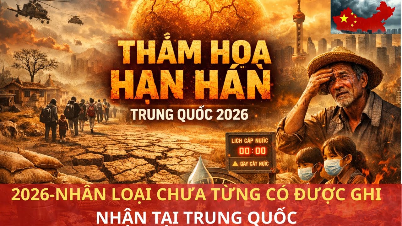 1/2026-Thảm Họa Nắng Nóng Hạn Hán Lịch Sử Bao Phủ Trung Quốc 2026