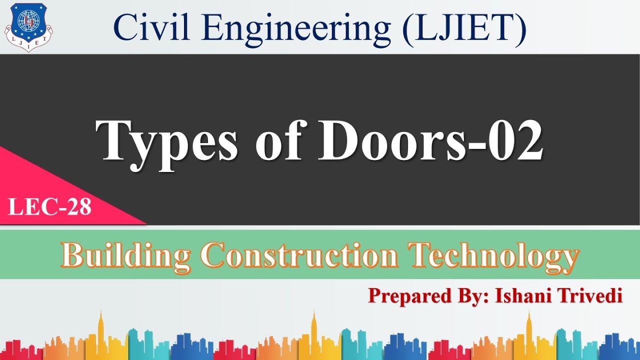 Lec-28_Types of Doors-02 | Building Construction Technology | Civil Engineering