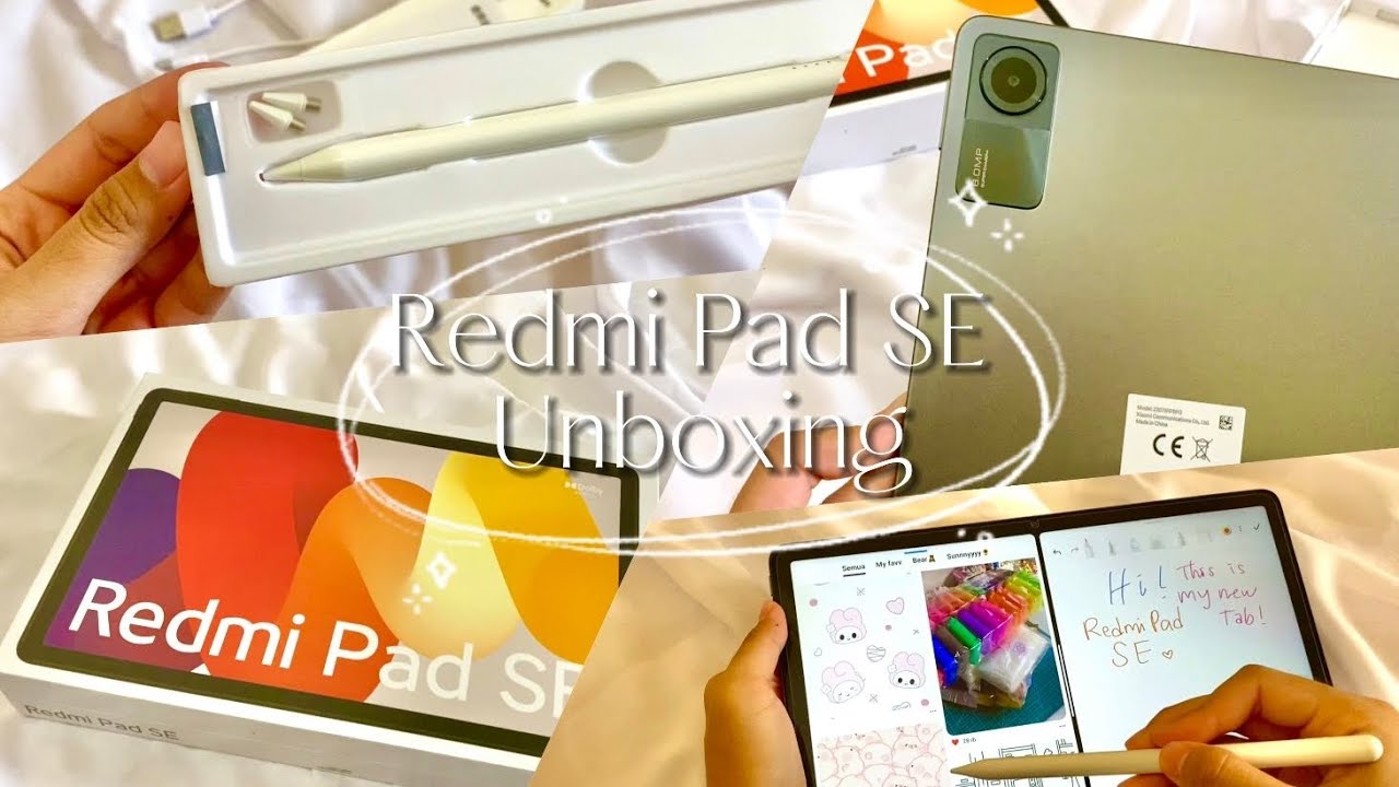 Redmi Pad SE unboxing ✧ | accessories, stylus pen, camera test ,game test 💭🧸