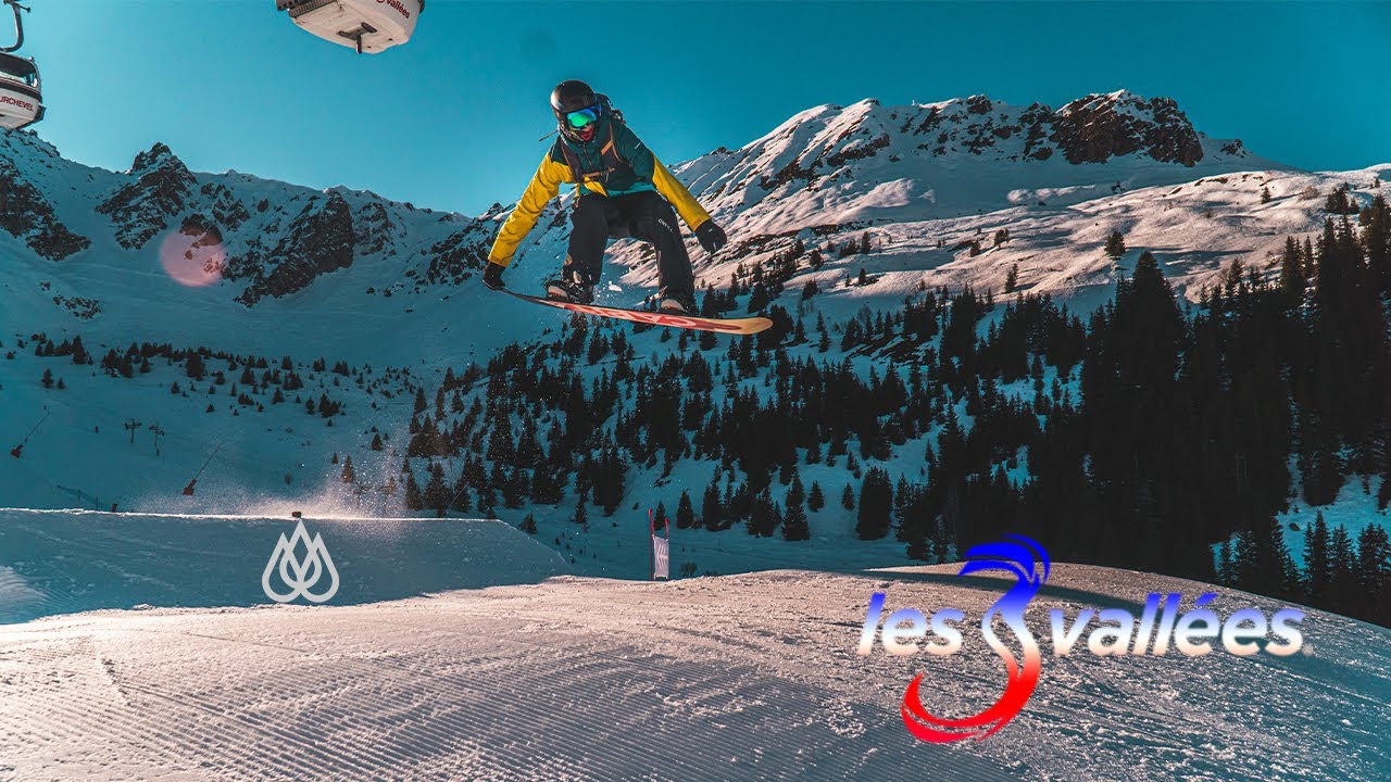 Les 3 Vallees snowboarding I 4K