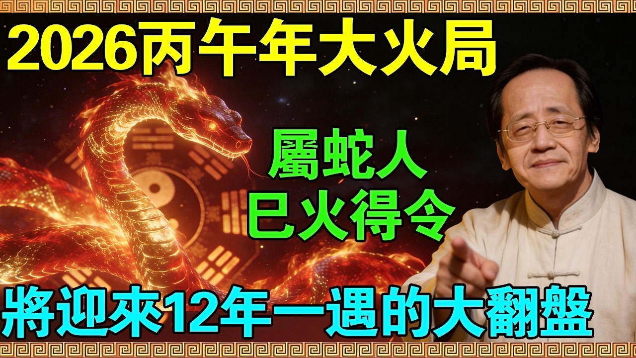 2026丙午年大火局，倪海廈：屬蛇人“巳火得令”！春分後將迎來12年一遇的人生大翻盤！#倪海厦 #倪海厦易經 #倪海厦中醫 #中醫養生 #傳統文化 #國學智慧
