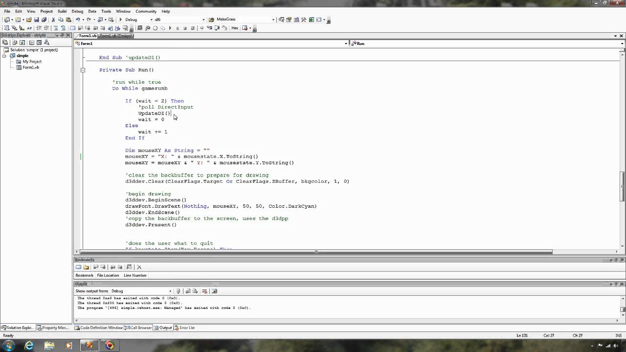 Using Managed DirectX with VB.net Tutorial 2 - DirectInput