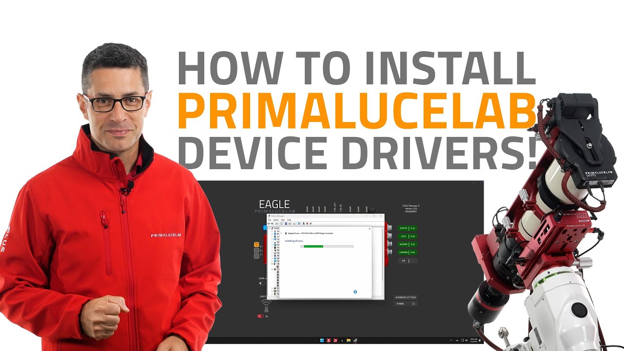 Installing PrimaLuceLab device drivers on EAGLE or Windows 10/11 – Step-by-step guide