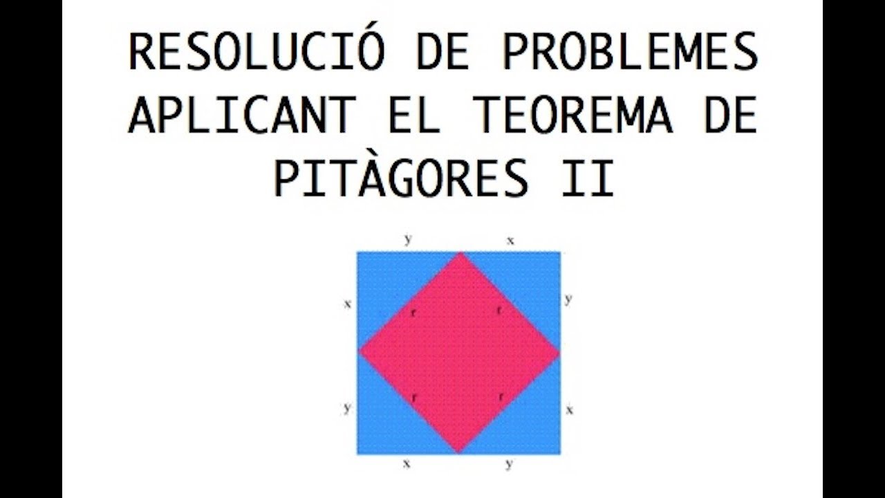 Resolució de problemes aplicant el Teorema de Pitàgores II - Matestube