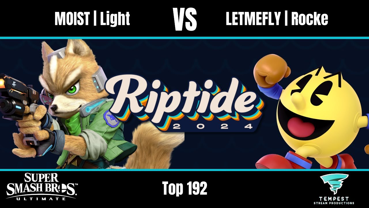 MOIST | Light (Fox) vs LETMEFLY | Rocke (Pac-Man) - Ultimate Top 192 - Riptide 2024