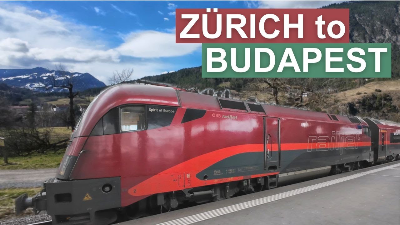 Zürich to Budapest by train - Railjet 165 via Innsbruck, Salzburg, Linz & Wien - scenic rail journey