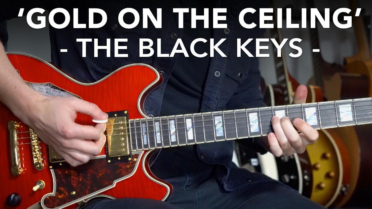 Gold On The Ceiling Guitar Lesson - Black Keys // how to play Blues Rock Lead Guitar