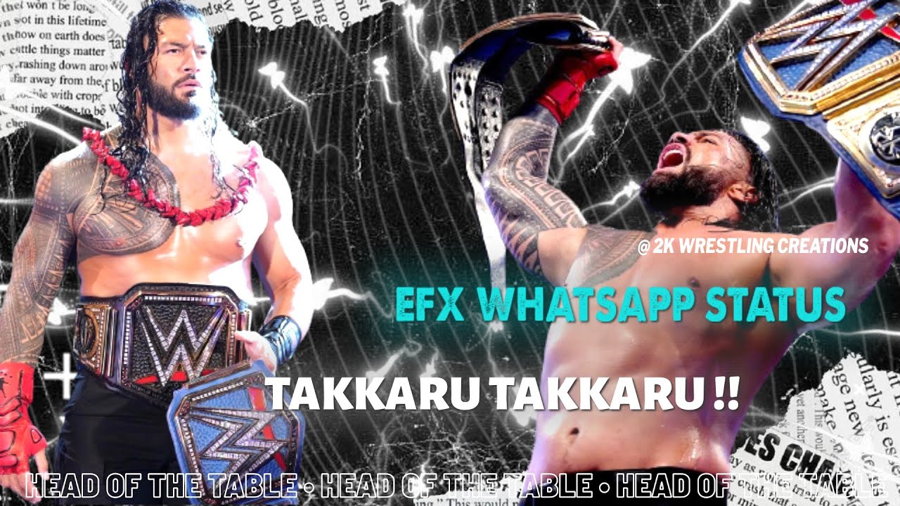 WWE Romanreigns EFX HD Whatsapp Status| Roman Reigns Attitude Whatsapp Status ⚡
