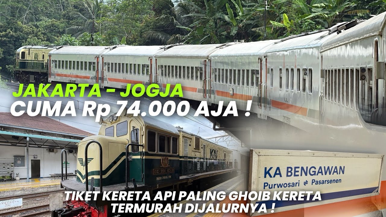 KERETA TERMURAH JAKARTA - JOGJA BANYAK PEMINAT‼️Naik KA Bengawan Ekonomi Tiketnya Ghoib 74.000