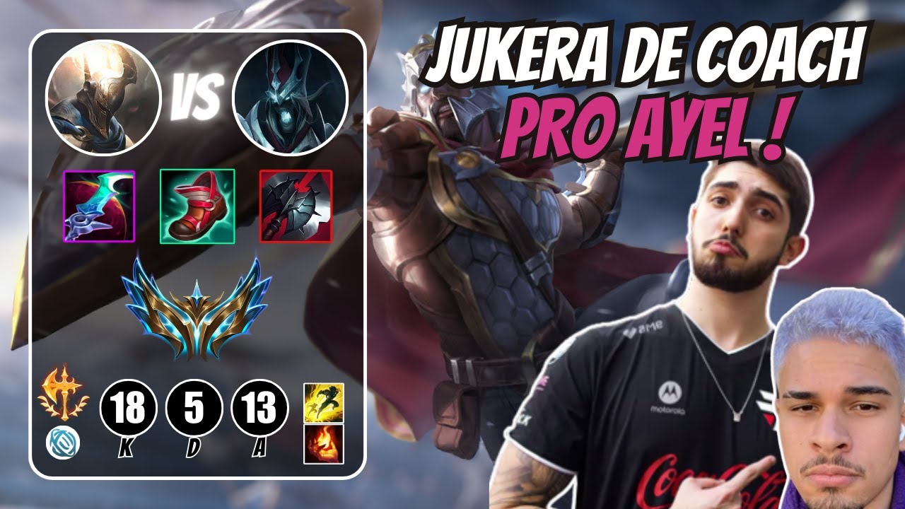 JUKES dando coach pro AYEL de Pantheon ! LoL BR VODs.