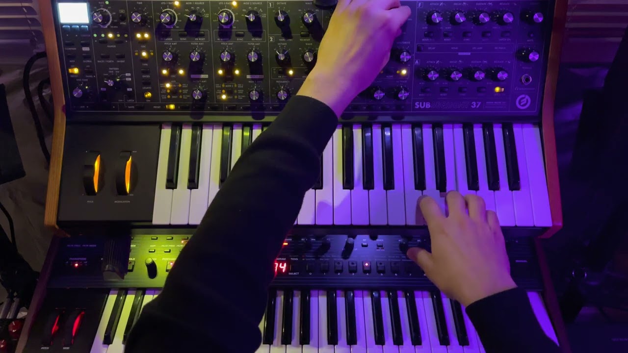 Ambient Synth Improvisation III (Moog Subsequent 37 + Sequential / Oberheim OB-6) Synth Jam