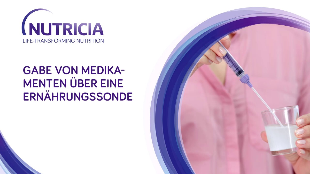 Gabe von Medikamenten über eine Ernährungssonde