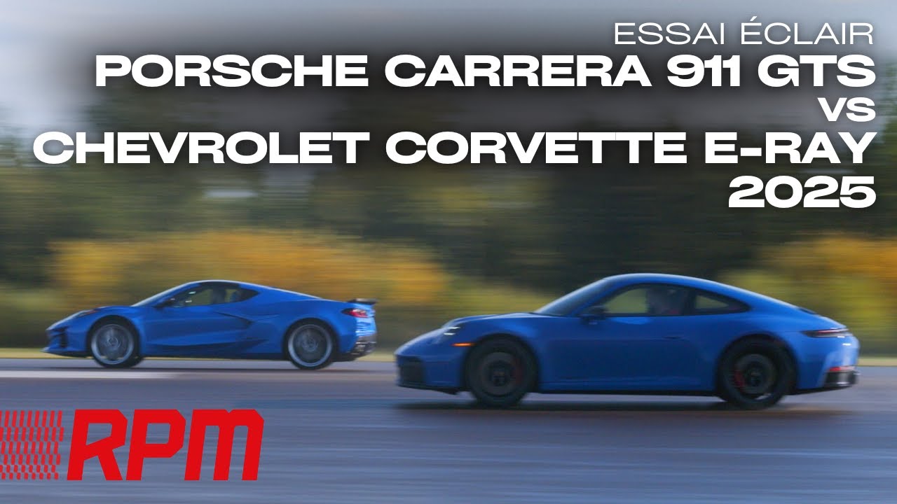 Comparo : Porsche Carrera 911 GTS conte la Chevrolet Corvette E-Ray 2025