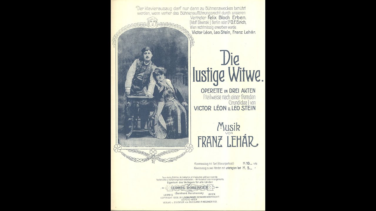 Lehar:   Die Lustige Witwe  -  Atto I  - Finale  -   Schwarzkopf, Gedda, Kunz, Loose, Niessner