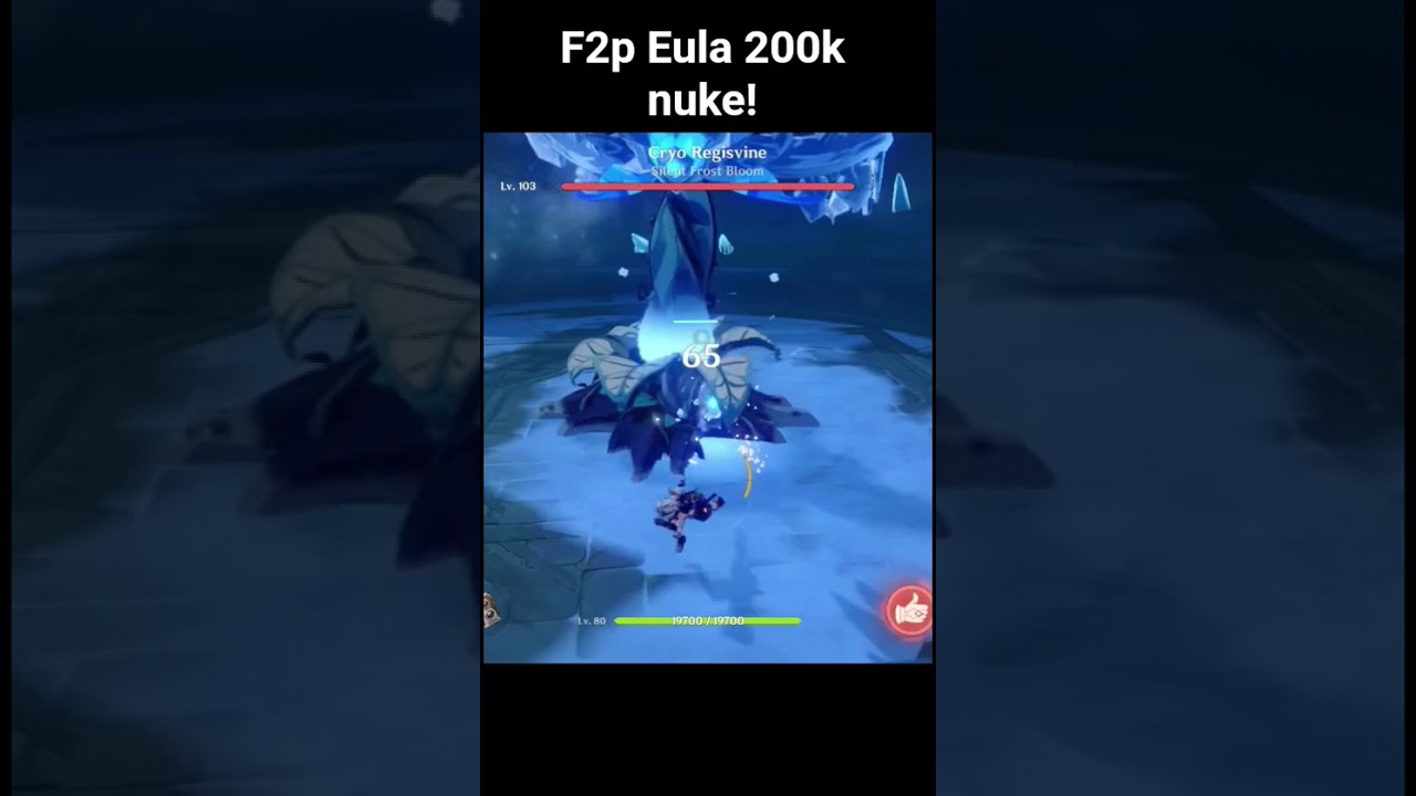 F2p Eula 200k nuke dmg showcase | Genshin impact| Jump #genshinimpact #jump