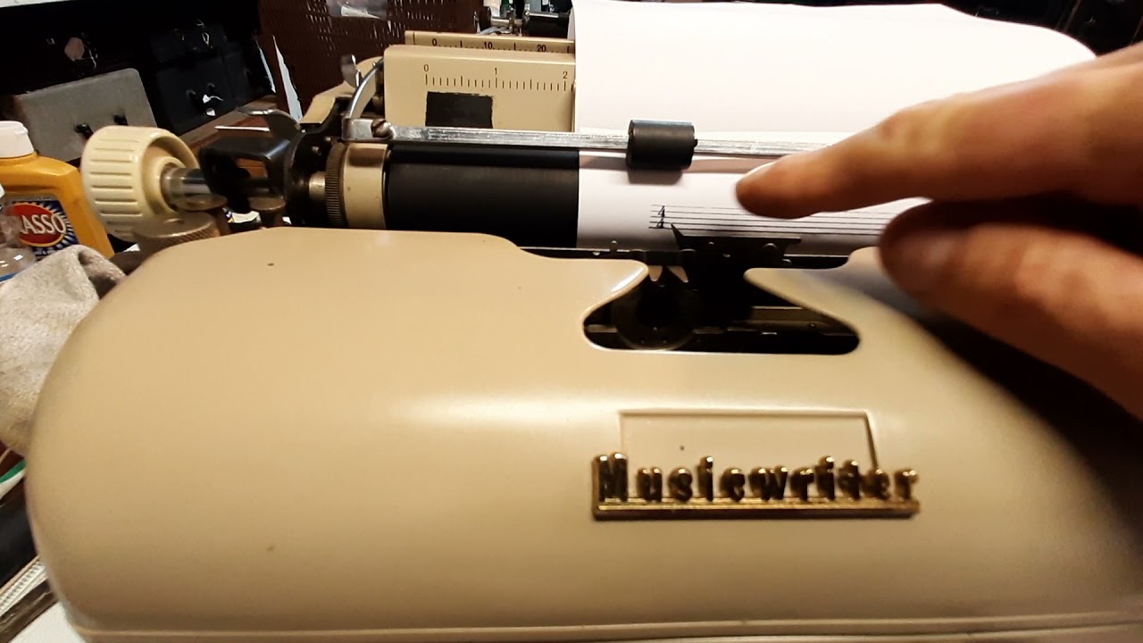 Music Writer R.C. Allen Typewriter HOW TO USE and write music with