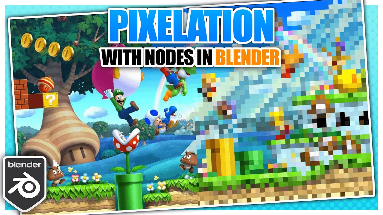 How to make an Adjustable Texture Pixelation Filter [In Blender: with Nodes]