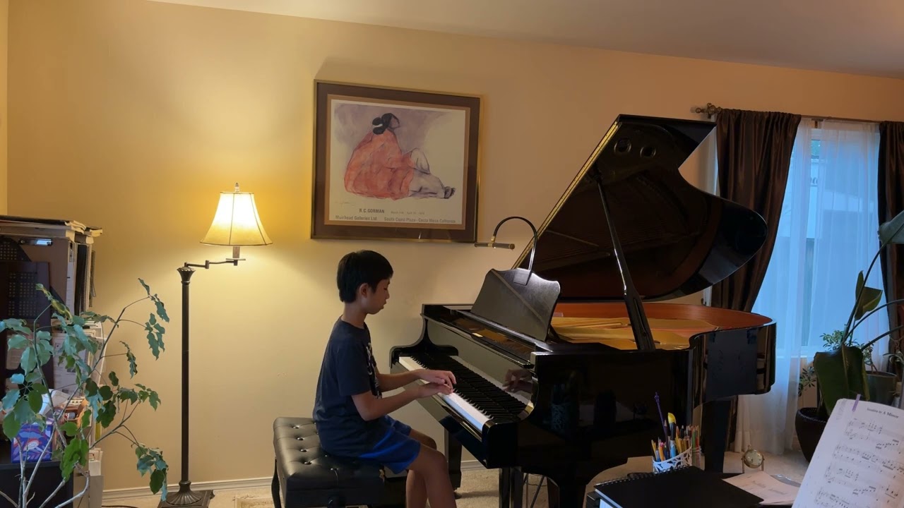 Aiden performs Sonatina in a minor by Benda