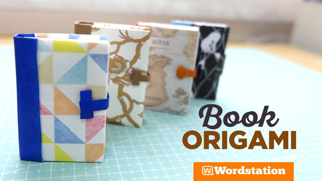 GREAT DIY GIFT! Mini modular origami book tutorial (折り紙本) (using A4 paper)