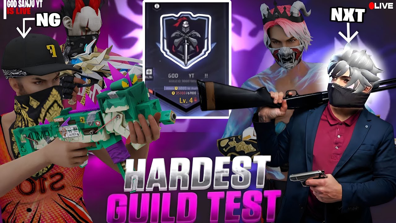 FREE FIRE LIVE GUILD TESTING | GUILD TEST LIVE | FF LIVE GUILD TEST #freefirelive#totalgaming#ff