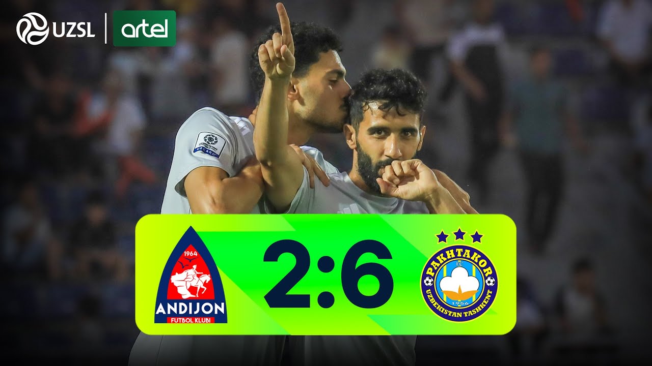 Superliga 20-tur. Andijon - Paxtakor bahsida kiritilgan gollar va xavfli vaziyatlar (Highlights)