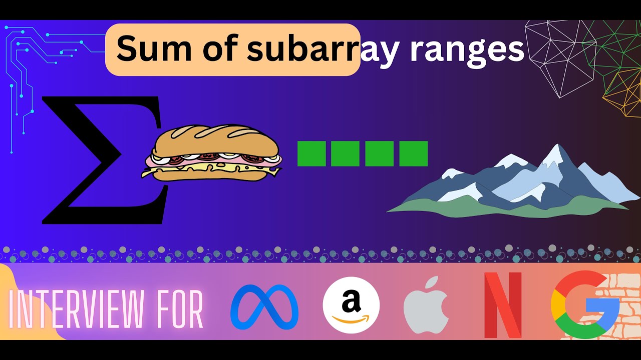 Sum of subarray ranges. Explained and Solved PoTD gfg