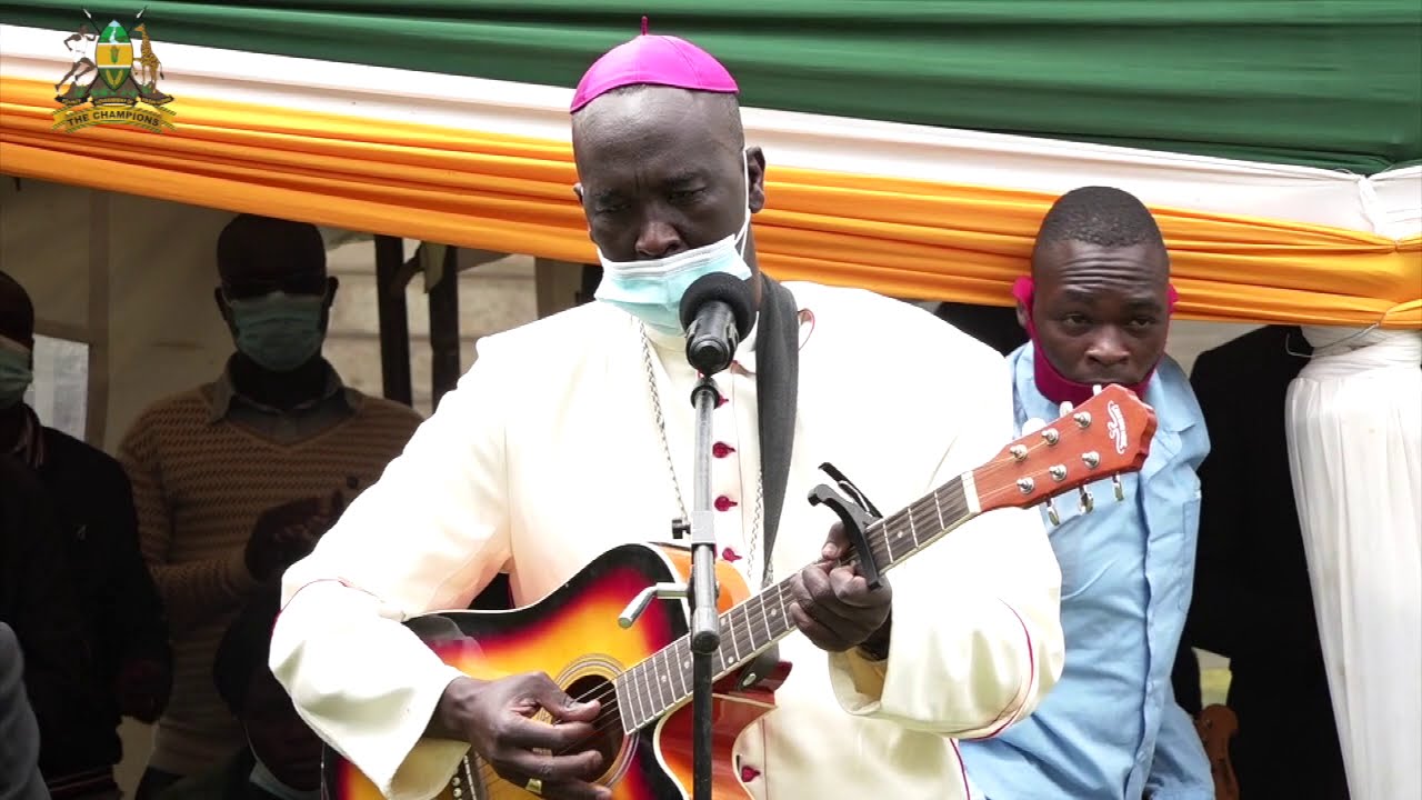 Bishop Kimengich's Performance during Thanksgiving Mass at UG HQs