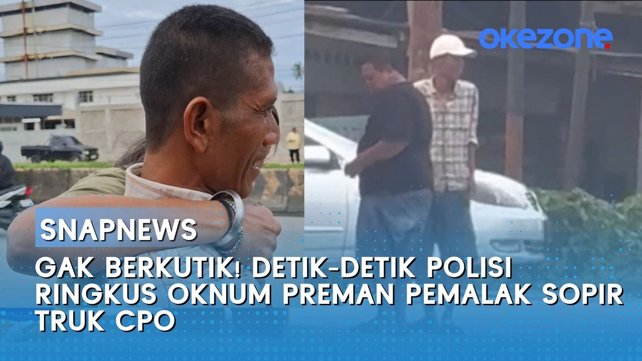 Gak Berkutik! Detik-detik Polisi Ringkus Oknum Preman Pemalak Sopir Truk CPO