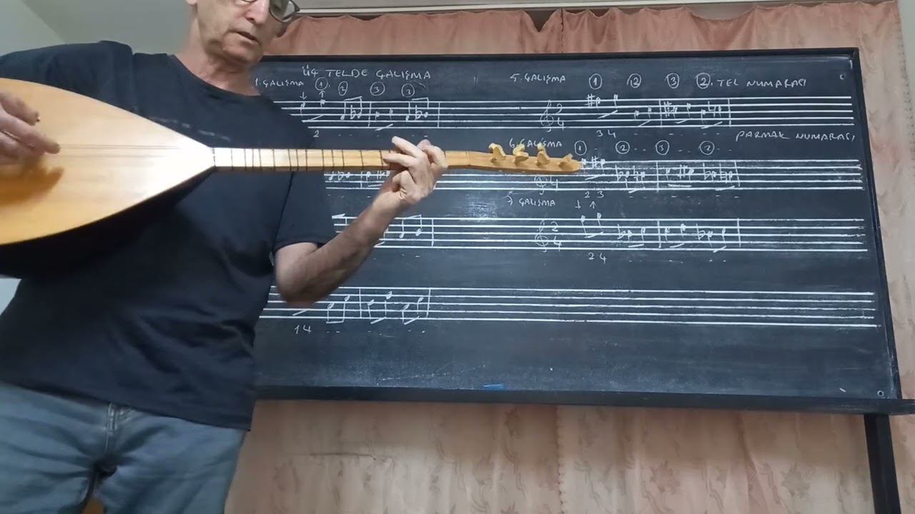 Baglama Dersi: ÜÇ TELDE ÇALIŞMA : 1  