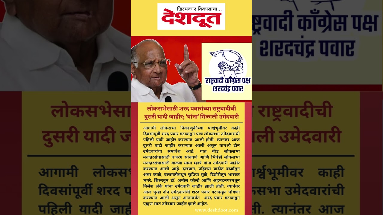 #mahavikasaaghadi #sharadpawar #jayantpatil  #sharadpawargroup  #loksabhacandidate #ncp
