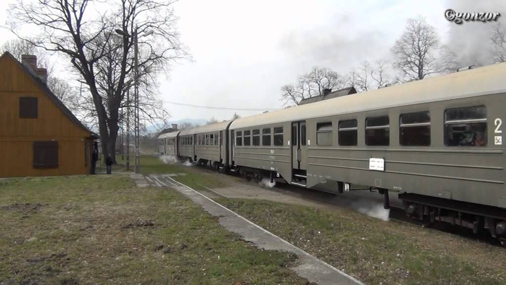 Parowozem przrz Małopolskę 2014 - Ty42 107 z pociągiem Chabówka - Nowy Sącz