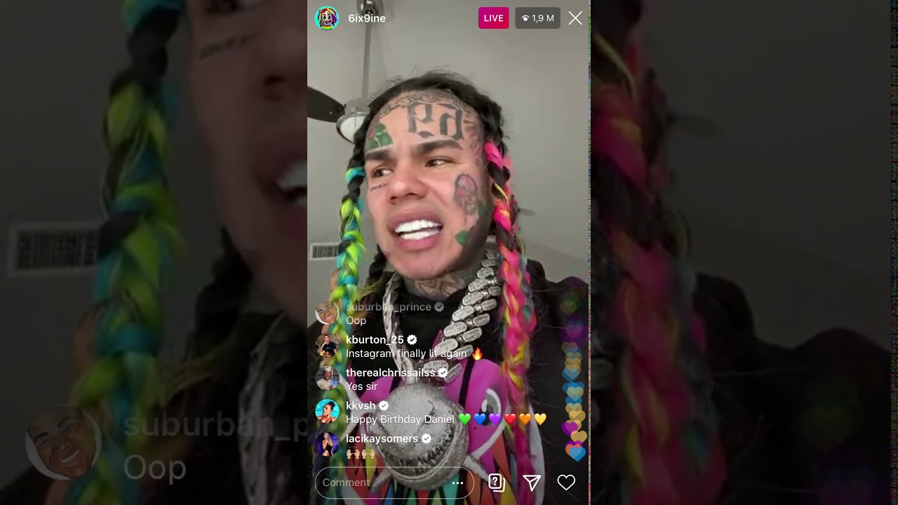 Tekashi69 IG Live&diams;️Breaks Insta Live RECORD with 1. 9 million + 🔥