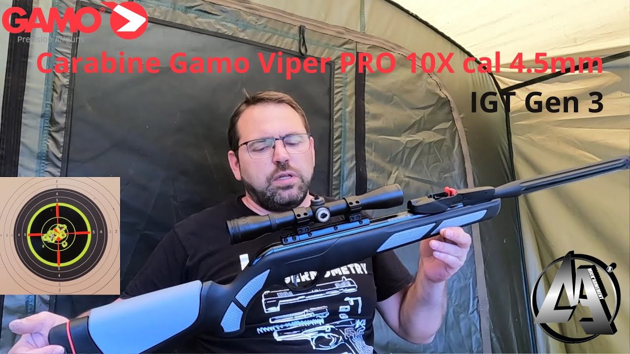 Carabine à plombs Gamo Viper pro 10x igt gen3 4.5mm 20 joules ! bestial
