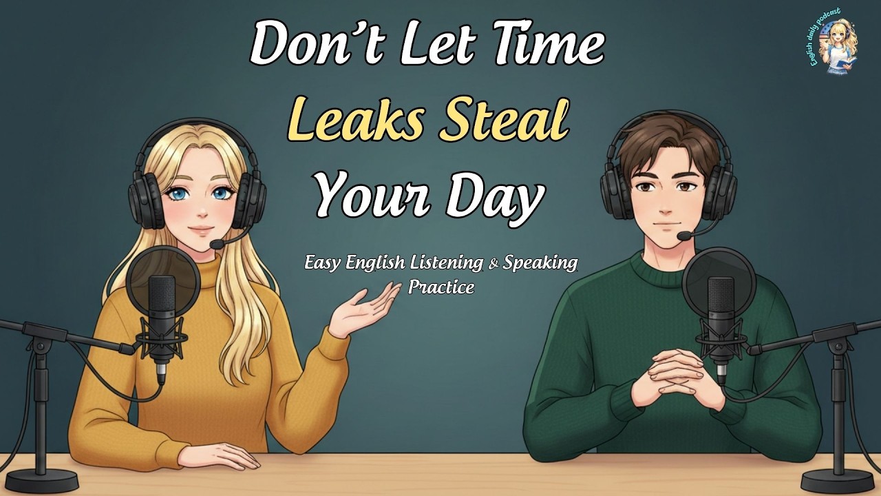 Don&rsquo;t Let Time Leaks Steal Your Day | Easy English Listening & Speaking Practice | English Podcast