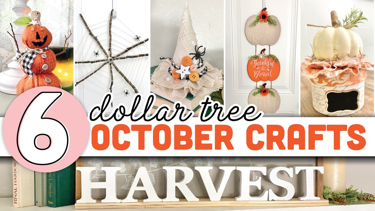 6 Adorable Dollar Tree Fall Crafts | Autumn Farmhouse Home Decor Ideas