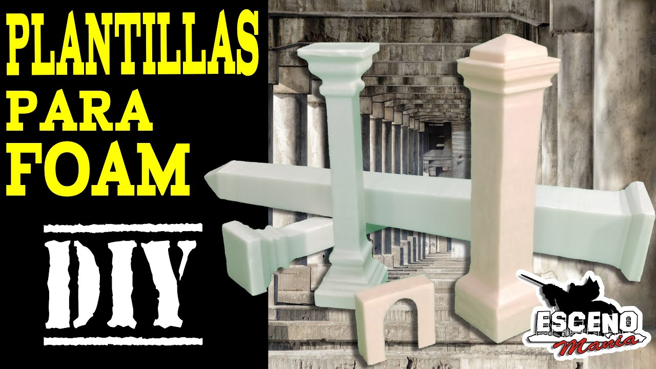Ep #30. COMO HACER PLANTILLAS PARA POLIESTIRENO DIY BARATAS. How to make cheap templates for foam.