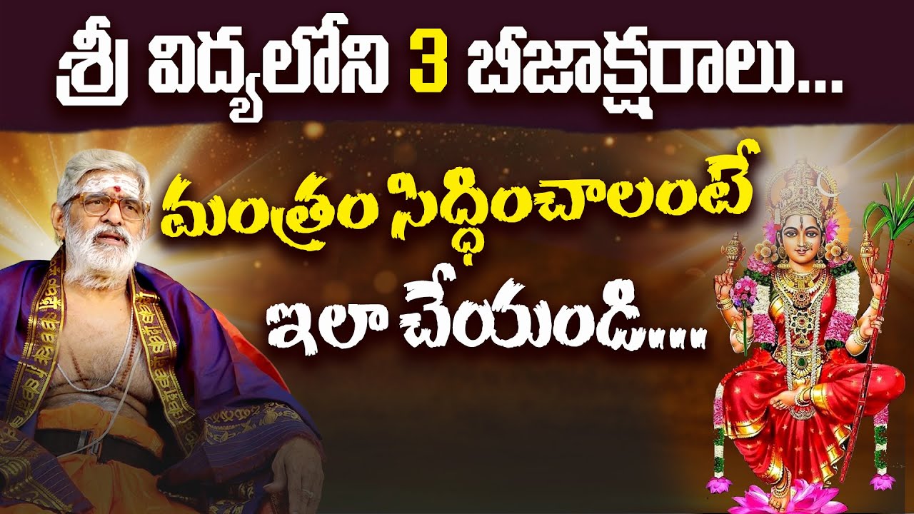 Powerful Beejakshara... || శ్రీ విద్యలోని 3 బీజాక్షరాలు...|| Dr. Krovi Parthasarathi #sreesannidhitv