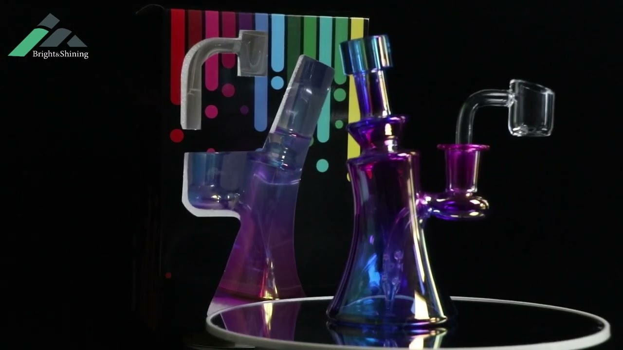 Electroplating glass water pipe with gift box#glassbong  #glasspipes  #dabrig