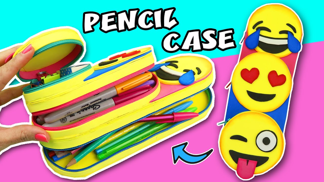😍【 DIY EMOJIS 𝙋𝙀𝙉𝘾𝙄𝙇 𝘾𝘼𝙎𝙀 】👉 Ladder Pencil Case 😎 aPasos Crafts DIY ❣️