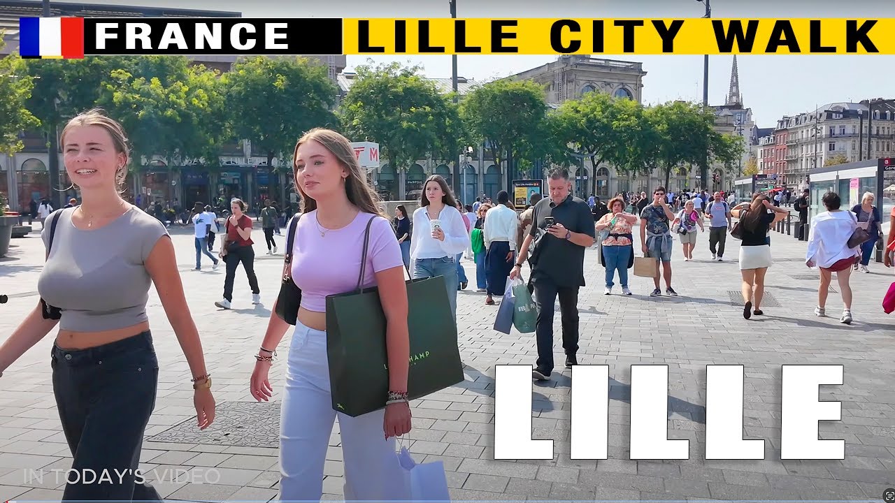 🇫🇷LILLE WALKING TOUR 4K -
