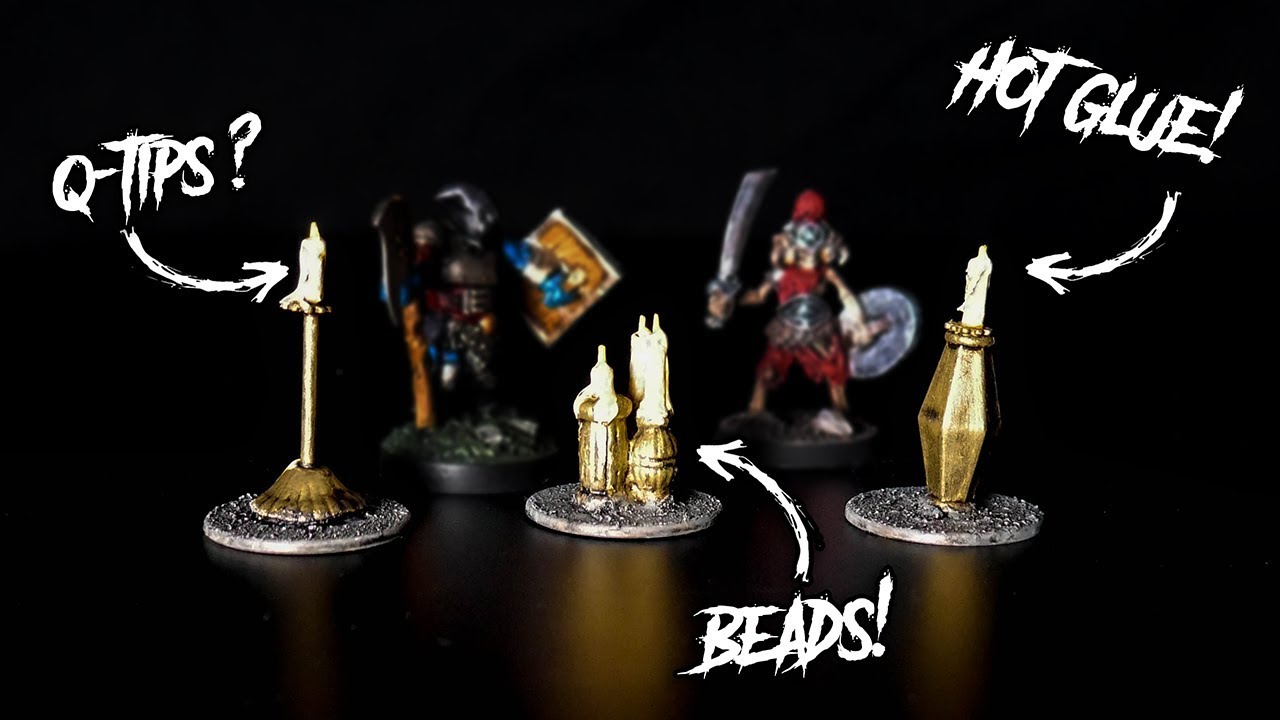 Miniature Candles & Holders for Tabletop Gaming...and dollhouses maybe?