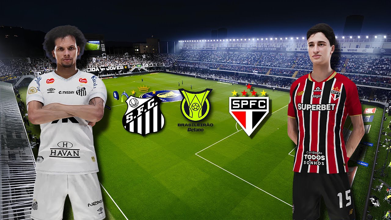 SANTOS X SÃO PAULO | BRASILEIRÃO 2026 | SIMULAÇÃO | PES 2026 4K60FPS