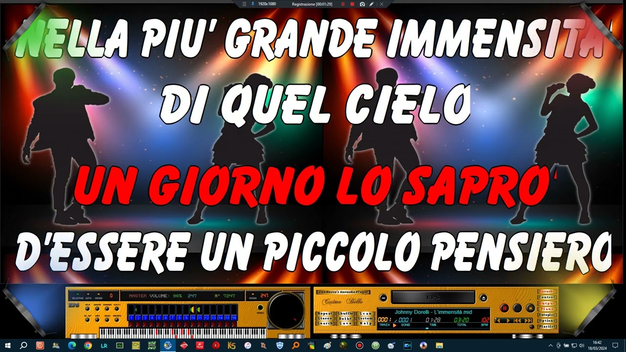 Johnny Dorelli - L'immensità - Karaoke