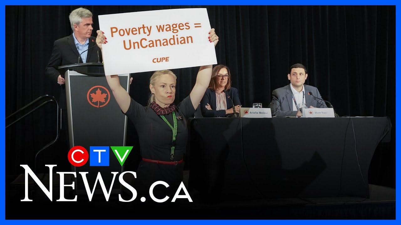 Flight attendants storm Air Canada conference after turbulent negotiations