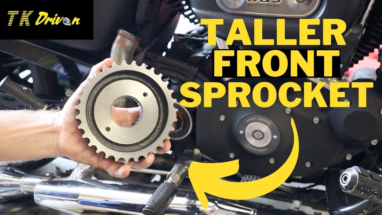 Changing the front sprocket on a Harley Davidson Iron 883. Less vibration, MORE MPG!